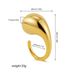 Unisex Hot Selling Real Gold Stainless Steel Water Drop Comma Open Ring Unisex Exaggerated Internet Celebrities_ipsvogv.com