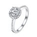 S Pure Silver Moissanite Ring, Women's Straight Arm Round Bag, Light Luxury High-end, Proposal And Wedding Ring_ipsvogv.com