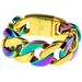 Men Woman 316L Stainless Steel Color & Rainbow 24mm Solid Heavy Bracelet Bangle_ipsvogv.com