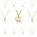 Mini Gold Plated Copper Pendant Necklace - Micro Inlaid Zircon For Kids, Trendy Niche Design For Girls & Boys_ipsvogv.com