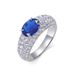 Fashion Cultivated Emerald Ring Female S925 Silver Inlaid Cultivated Colored Gemstone Full Diamond Ring Light Luxury_ipsvogv.com