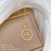 Steel 【 Titanium 】 Double Layer Circular Ring Heart-Shaped Light Luxury Temperament Gorgeous Full Diamond Necklace 【 】_ipsvogv.com