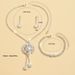 FLORAL RADIANCE - Rhinestone Bridal Jewelry Set (Dazzling Floral Necklace & Earrings, Wedding Dress Accessories)_ipsvogv.com