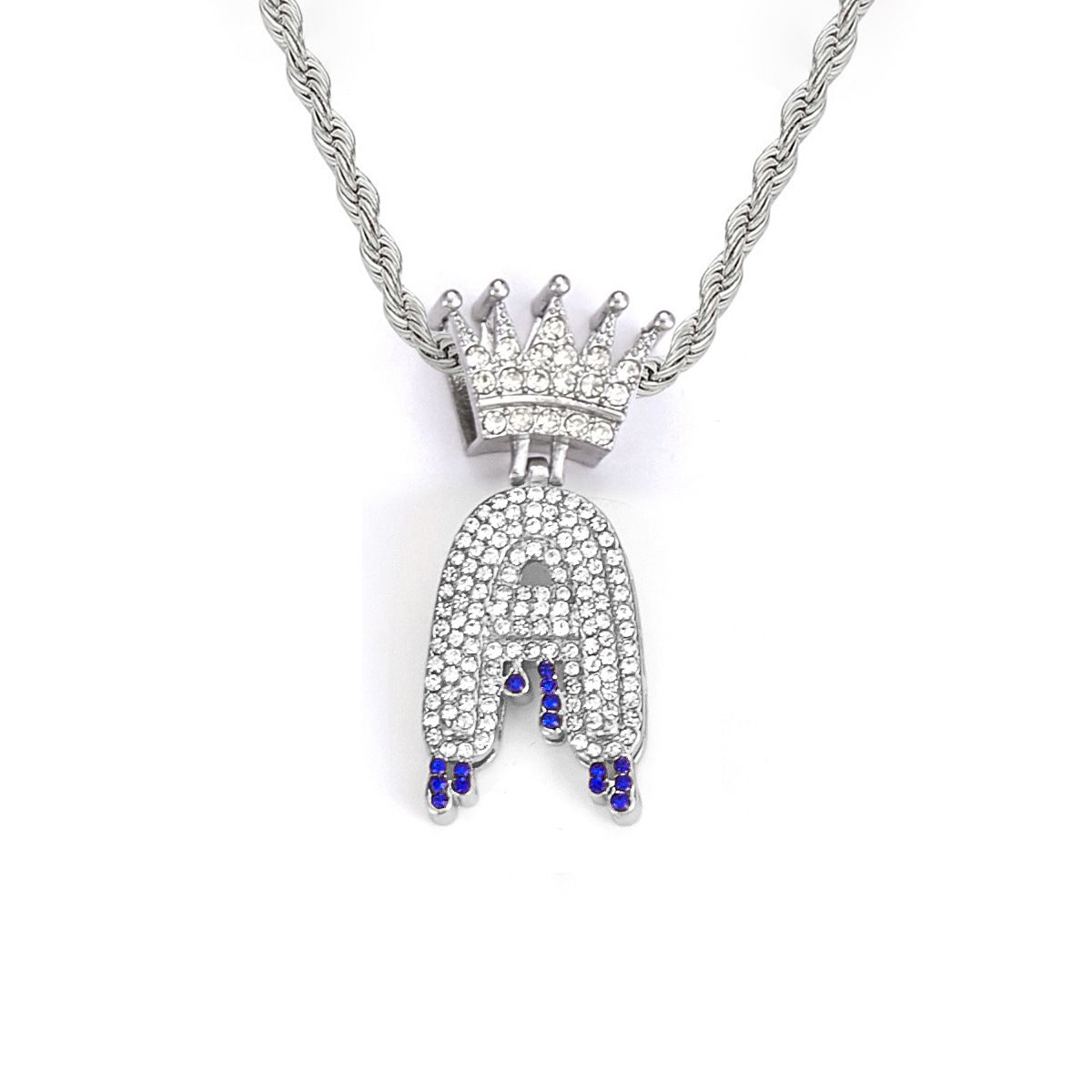 Light luxury niche fashion style hip hop personality 26 English letters high end pendant necklace necklace versatile_ipsvogv.com