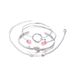 Simple And Minimalist Women's Personality Knot, Circular Ring, Diamond Inlaid Arrow Bracelet, Four Piece Set Bracelet_ipsvogv.com
