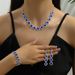 New Wedding Photography Women's Clothing Accessories Blue Earrings Necklace Set 610_ipsvogv.com