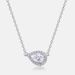 Global New Product S925 Silver Moissanite Necklace Female Teardrop Shaped Versatile Clavicle Chain Fashionable And Simple_ipsvogv.com