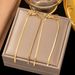 Titanium Choker Neck Snake Bone Small Fresh Titanium Steel Bow Blade Chain Versatile Temperament_ipsvogv.com