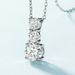 new Three Lives Three Worlds Brilliant Moissanite Pendant S925 Silver Inlaid Moissanite Clavicle Pendant Simple_ipsvogv.com