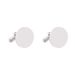 Hot selling metal stainless polished cufflinks titanium steel mirror round sleeve studs fashionable French men's shirt_ipsvogv.com