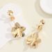 New Electroplated Gold And Silver Flower For Women, Long Style, Unique Fashionable Design, Drop Earrings_ipsvogv.com