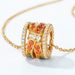 Light luxury Lulutong colorful zirconium necklace female S925 silver inlaid rainbow zircon clavicle pendant_ipsvogv.com