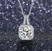 2-carat Mozambique pendant T home accessory zircon micro inlaid super sparkling classic square diamond_ipsvogv.com