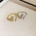 Real Gold Electroplated Curved Snake Opening Korean Style Ins, Fashionable Personalized Index Finger Ring, Light Luxury_ipsvogv.com