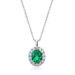 S925 silver cultivated emerald pendant female retro pendant necklace_ipsvogv.com