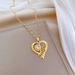 】 Love 【 Flower Letter Light Luxury Charm Gorgeous Full Diamond Necklace Women's Versatile Clavicle Titanium Steel Chain 【 】_ipsvogv.com