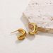 Unisex Earrings Personalized Niche Exaggerated Crescent Design Thread Earrings Simple Plain Hoop Earrings_ipsvogv.com