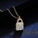 Women's Jewelry 925 Sterling Silver Pendant 1 Carat Moissanite Diamond Necklace Female K Yellow Key Heart Lock Necklace New Silver Pendant Lock_ipsvogv.com