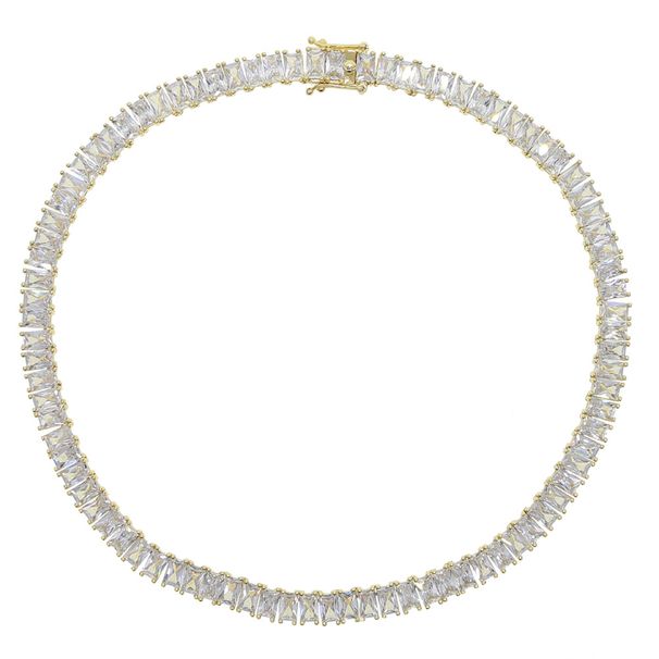 Hip Hop New 4X6 Rectangular Zircon Full Diamond Necklace For Men And Women Trendy Jewelry_ipsvogv.com
