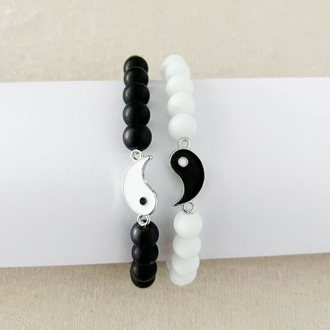 Gossip natural stone beaded best friend bracelet personality simple couple bracelet_ipsvogv.com