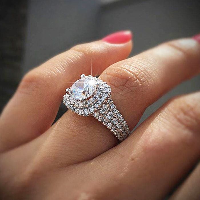 Yiwu Sanjie New Double Layered Tiger Claw Square Zircon Ring Inlaid With Topaz Jewelry_ipsvogv.com