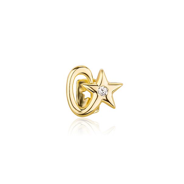 Australia Plating Real Single Five-pointed Star Sky Tooth Set Super Flash Diamond Colorless Advanced Personalized Gold_ipsvogv.com