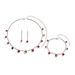 Women’s Jewelry Set Fashion Fashionable Bridal Suits Wedding Jewelry Necklace Earrings Bracelet Ring Round Simple Suit Dress Accessories_ipsvogv.com