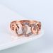 Unisex simple sweet hollow heart shaped women's ring rose gold plated zircon hot accessories_ipsvogv.com
