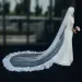 Hair Jewelry V181 Romantic Bridal Veils 1 Tier Lotus Leaf Pleated Edge Long Cathedral Veil With Comb Wedding Bride_ipsvogv.com