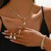 Crystal Zircon Necklace Earrings Bracelet Ring Four-Piece Versatile Jewelry Set_ipsvogv.com