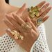 ins simple and fashionable ins flower ring female cold style niche personality knock hollow ring_ipsvogv.com