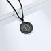 Personality hip hop style encrypted Bitcoin Bitcoin titanium steel necklace plated with K gold coin round pendant_ipsvogv.com