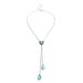 2018 Bohemian Fashion Blue Fashionable Tassel Necklace_ipsvogv.com