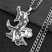 New Fashion Gothic Punk Rapper Skeleton Electric Guitar Stainless Steel Necklace Personalized Jewelry_ipsvogv.com