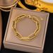 Thick Chain Double Layer Bracelet Women's Titanium Steel Gold Electroplated Anti Fading Fashionable Handicraft_ipsvogv.com