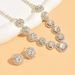 Women’s Jewelry Set Fashion Jewelry Brand New Bride Set Accessories Diamond Full Diamond Silver Ladies Necklace Earrings_ipsvogv.com