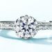 Global Hot S925 Silver Dazzling 1 Carat Moissanite Ring Inlaid With Shining Colored Gemstones Engagement Ring Fashion_ipsvogv.com