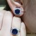 Cao Shifeng Set Fashion Square Blue Glass Series Accessories Luxury And Elegant Jewelry_ipsvogv.com