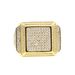 Men's Jewelry Square Full Diamond Ring Hip Hop New Style Inlaid Stone Trendy Brand Cool Ring_ipsvogv.com