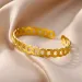 Charm Bracelets Stainless Steel Bangle Bracelet For Women Girls Gold Plated Opening Band Bangles Wedding Aesthetic_ipsvogv.com