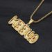 Diamond Studded Rapper's Full Diamond Letter QUEEN Pendant, Hip-hop Cuban Chain Necklace, Necklace_ipsvogv.com