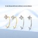 Internet celebrity fashion minimalist Mosang four claw earrings, female temperament niche, versatile pure silver earring_ipsvogv.com