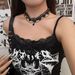Women’s Jewelry Set Fashion Black Lace Accessories Butterfly Leather Necklace Choker Necklace Niche Design Gothic Punk Style Clavicle Chain Female_ipsvogv.com