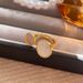 Real Gold Electroplated Zircon Freshwater Pearl Opening Court Style Index Finger Ring, Light Luxury High-end Feel, Hand_ipsvogv.com