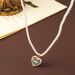 Abalone Shell Love Pendant Pearl Necklace Summer Women's Light Luxury Niche Temperament Versatile Clavicle Neck Chain_ipsvogv.com