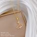 【 】 Love Star Light Luxury Charm Gorgeous Full Diamond Necklace Women's Versatile Clavicle Titanium Steel Chain_ipsvogv.com
