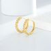 S Pure Silver Temperament Fashionable Stone Inlaid Ear Buckle Simple Casual Style Versatile Trendy Earrings_ipsvogv.com
