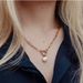 Women's Jewelry Stainless Steel Paper Clip Circle Pendant Clavicle Chain DIY Pendant Necklace Personality Simple_ipsvogv.com