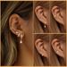 Women’s Jewelry Set Fashion Genuine Gold Brass Electroplating, Zircon Inlaid Earrings, Fashionable Ladies' Versatile High End Earrings Set_ipsvogv.com