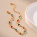 Exotic colorful acrylic light luxury temperament bracelet plated with K real gold chain travel seaside commemorative bracelet_ipsvogv.com